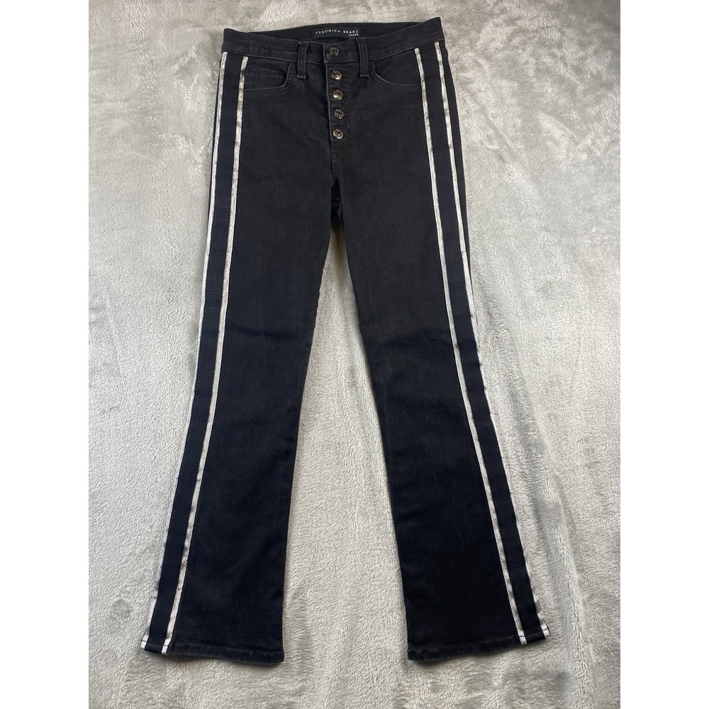 Veronica Beard Jeans Women's Size 26 Carolyn Baby Boot High Rise side Stripe